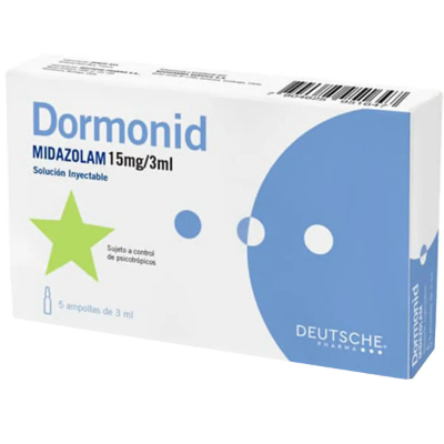 Imagen de Dormonid 15 mg / 3 ml x 5 ampollas