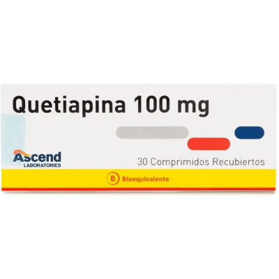 Imagen de Quetiapina 100mg x 30 comprimidos recubiertos