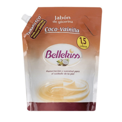 Imagen de Bellekiss coco / vainilla respuesto jabón de glicerina líquido x 1500 ml