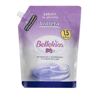 Imagen de Bellekiss violeta respuesto jabón de glicerina líquido x 1500 ml