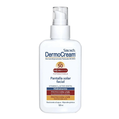 Imagen de SIMONDS DERMOCREAM SPRAY SPF50 UVB/UVA HIDRATANTE PANTALLA SOLAR FACIAL 120 ML