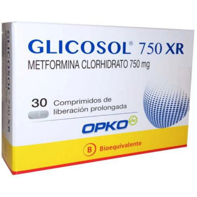 Imagen de Glicosol XR 750 mg x 30 comprimidos de liberación prolongada