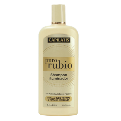 Imagen de Capilatis puro rubio iluminador con manzanilla cabellos rubios shampoo x 420 ml