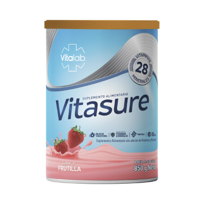 Imagen de VITASURE BEBIDA INSTANTANEA FRUTILLA POLVO 850 G. [VITALAB]