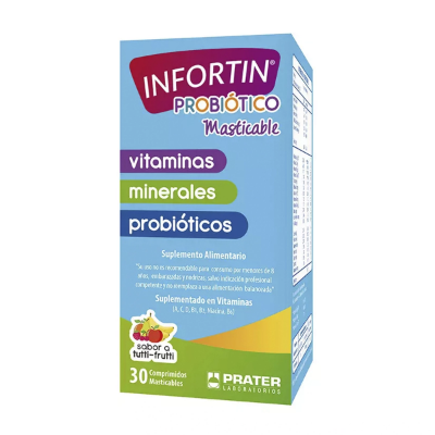 Imagen de INFORTIN PROBIOTICOS 30 COMPRIMIDOS MASTICABLES (MULTIVIT+MINERALES+PROBIOTICOS)