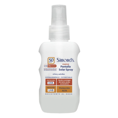 Imagen de SIMONDS BEBE-NIÑO-ADULTO SPF50+ HIPOALERGENICO PANTALLA SOLAR SPRAY 190 ML