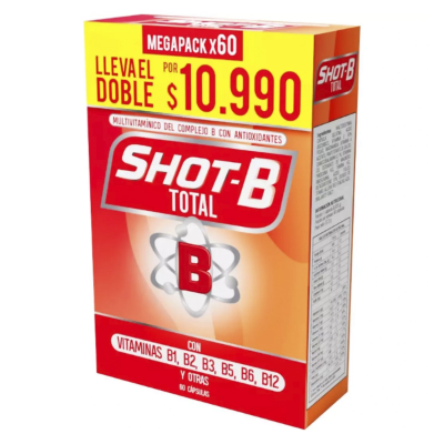 Imagen de SHOT-B TOTAL MULTIVITAMINICO 60 CAPSULAS MEGAPACK