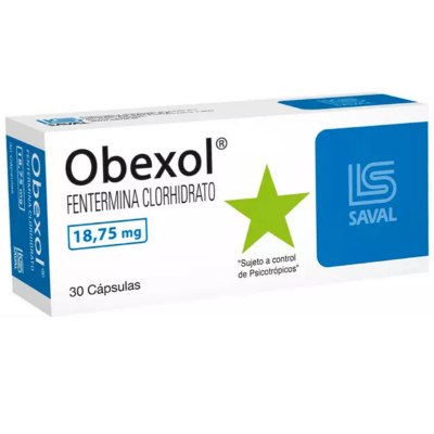 Imagen de OBEXOL 18,75 MG 30 CAPSULAS [BE] (FENTERMINA HCL)