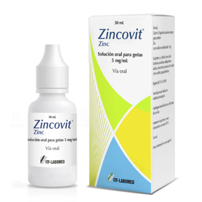 Imagen de ZINCOVIT 5 MG/ML SOLUCION ORAL GOTAS 30 ML [BE] (ZINC SULFATO)