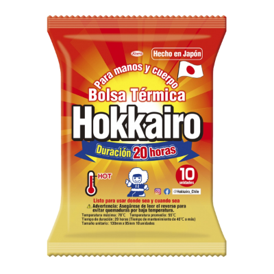 Imagen de Bolsa térmica portatil calor por 20 hrs hokkairo x 10 unidades