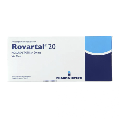 Imagen de ROVARTAL 20 MG 30 COMPRIMIDOS RECUBIERTOS [BE] (ROSUVASTATINA)