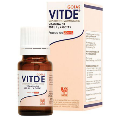 Imagen de VITDE 800 U.I./4 SOLUCION ORAL GOTAS 20 ML (VITD)