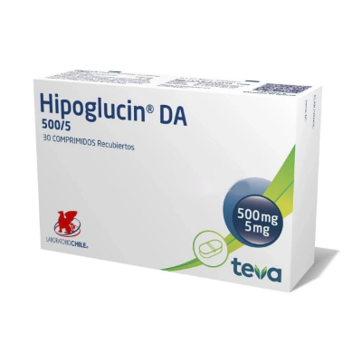 Imagen de HIPOGLUCIN DA 500 MG/5 MG X 30 COMP.