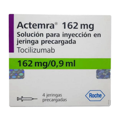 Imagen de ACTEMRA 162 MG SUBCUTANEO X 4 JERINGA PRELLENADA