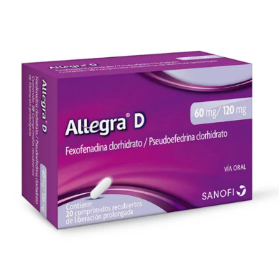 ALLEGRA D 60/120 MG X 20 COMP. REC.